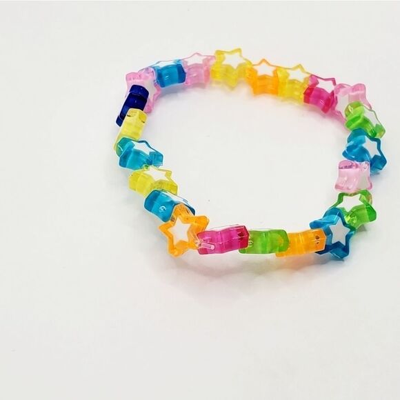 Children's Multi Colored Star Stretch Bracelet - Picture 4 of 6